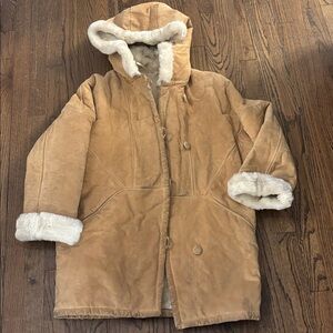 Marvin Richards Tan Teddy Jacket with Cream Accents